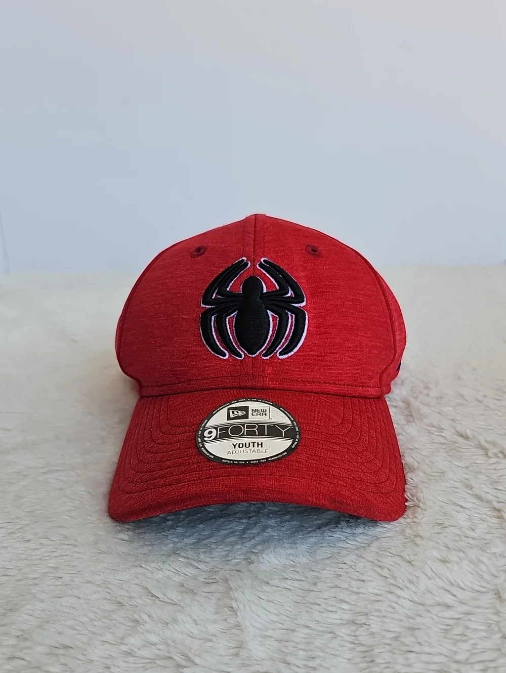 New Era Marvel Spider-Man 9FORTY Youth Red Baseball Cap Hat Adjustable